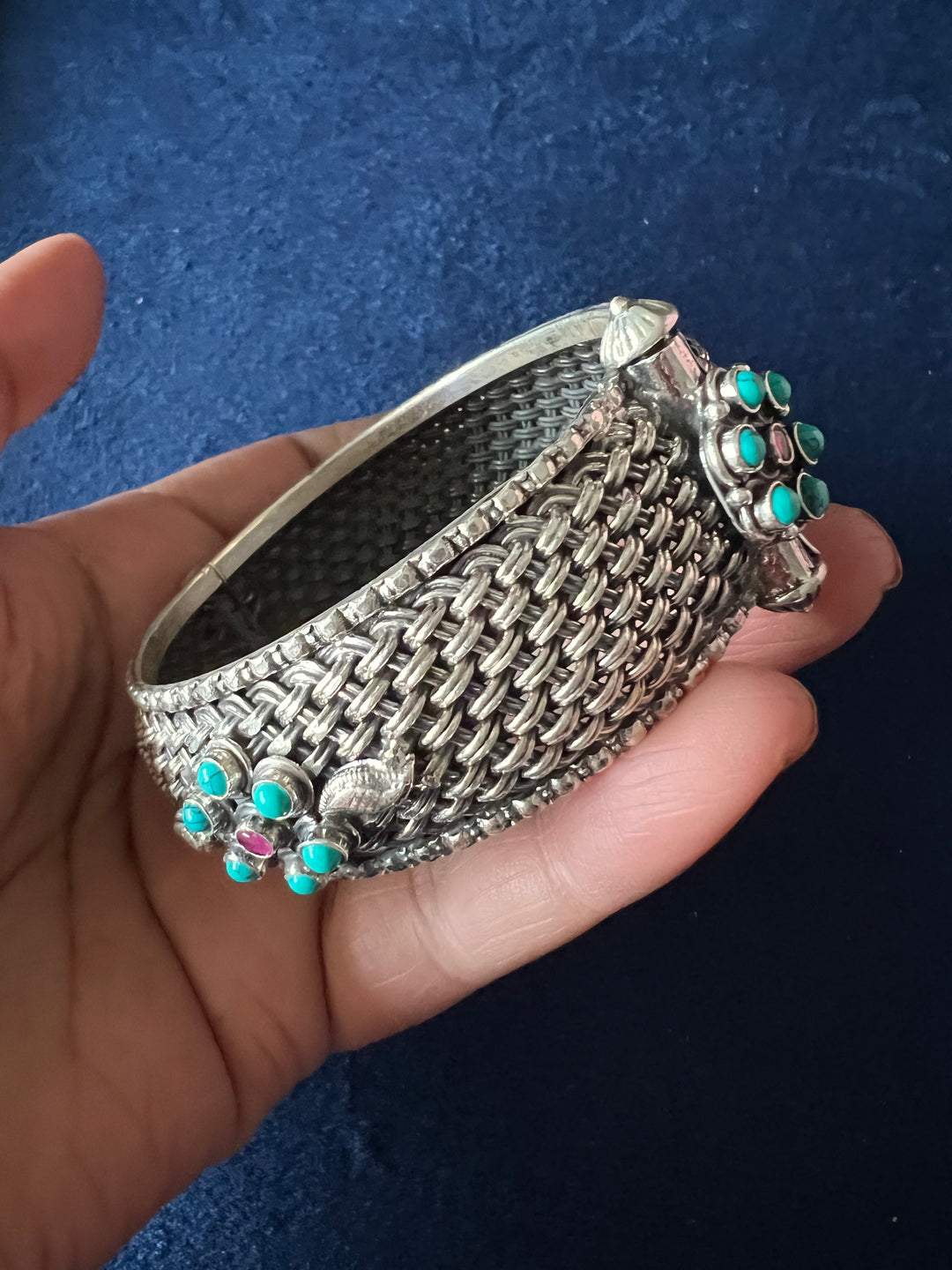 Turquoise Silver Bangle - Elegance in Sterling Silver
