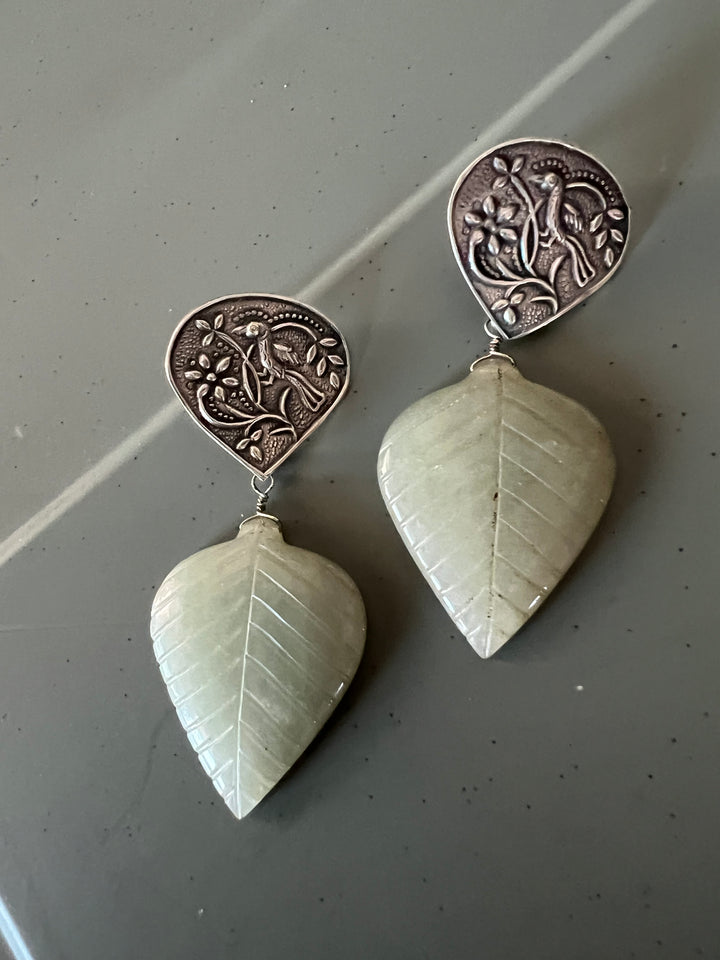 Carved Stone Tribal Earrings - Premium Quality, Exquisite Craftsmanship