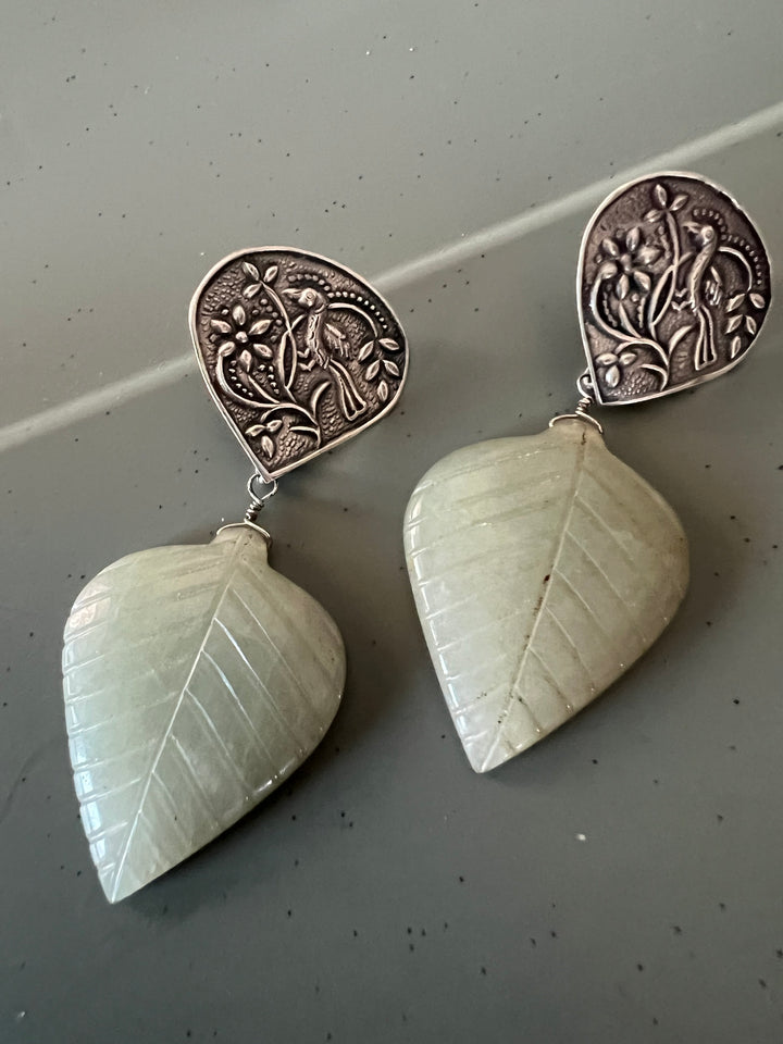 Carved Stone Tribal Earrings - Premium Quality, Exquisite Craftsmanship