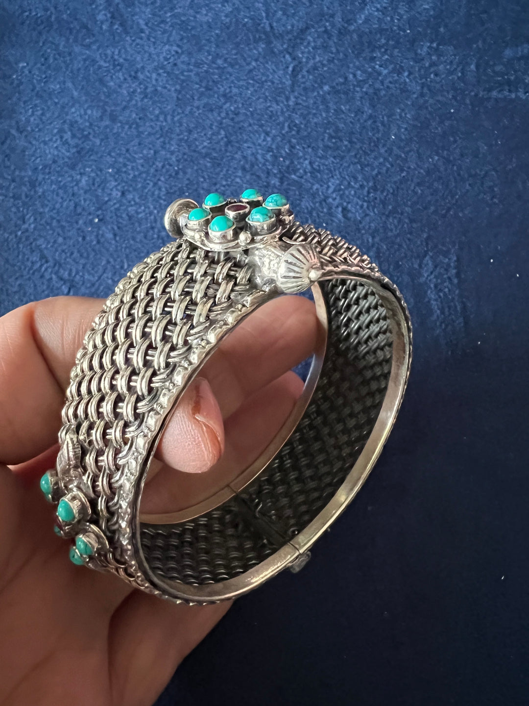 Turquoise Silver Bangle - Elegance in Sterling Silver