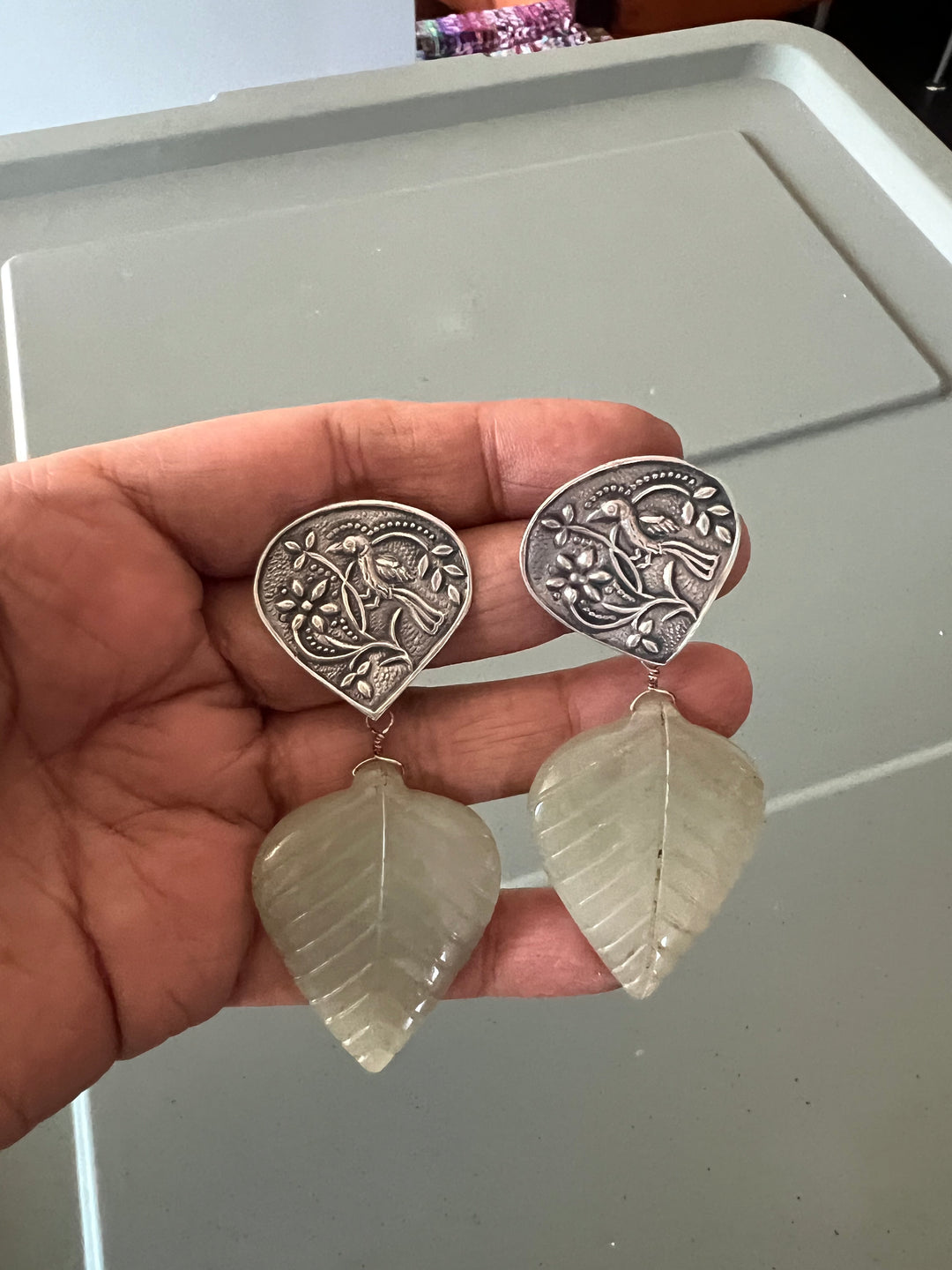 Carved Stone Tribal Earrings - Premium Quality, Exquisite Craftsmanship
