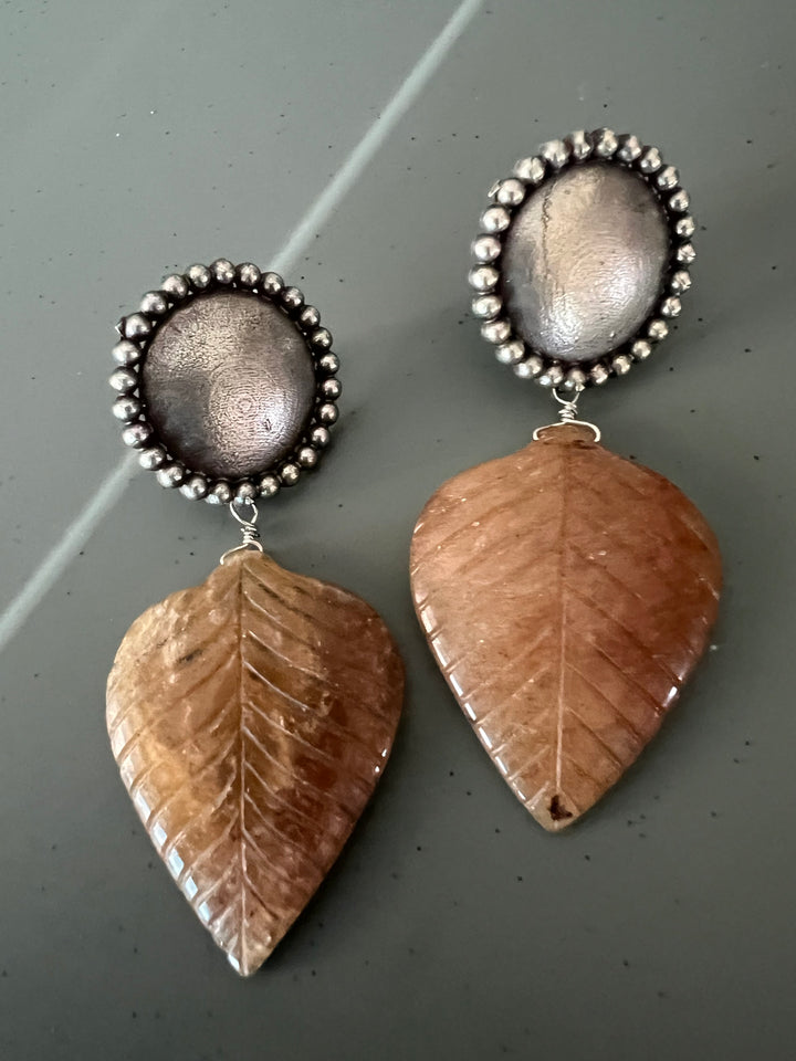 Carved Stone Tribal Earrings - Premium Quality, Exquisite Craftsmanship