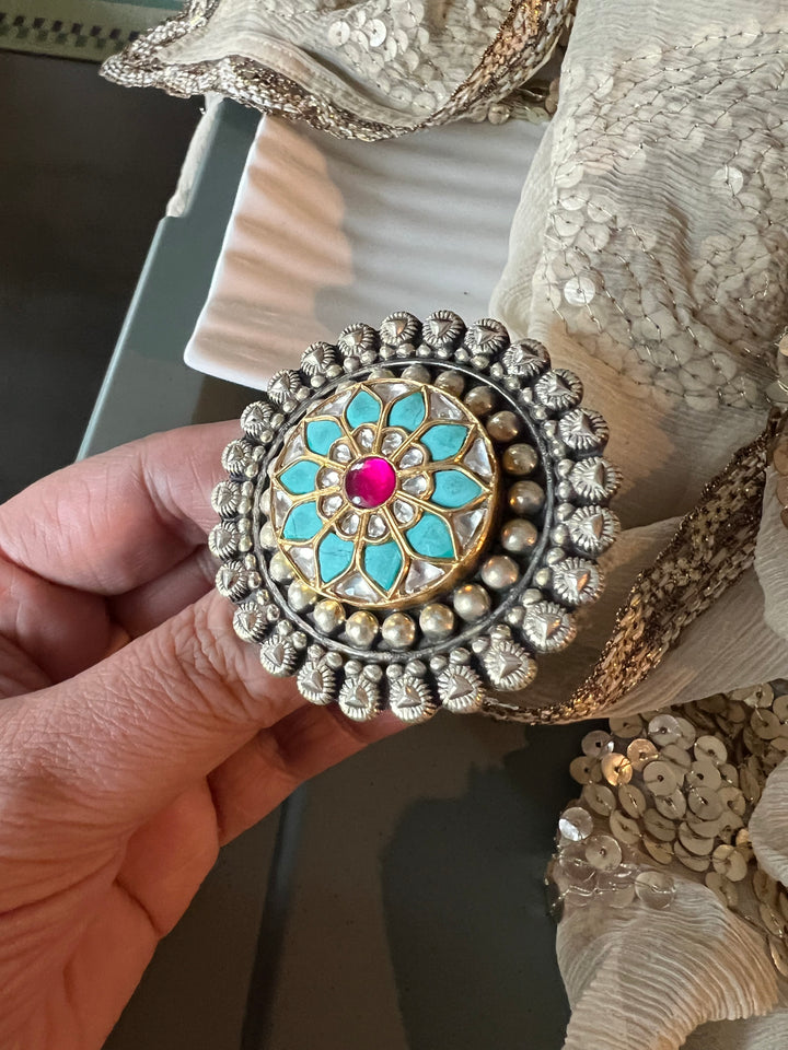 Kundan Silver Ring - A Touch of Timeless Beauty