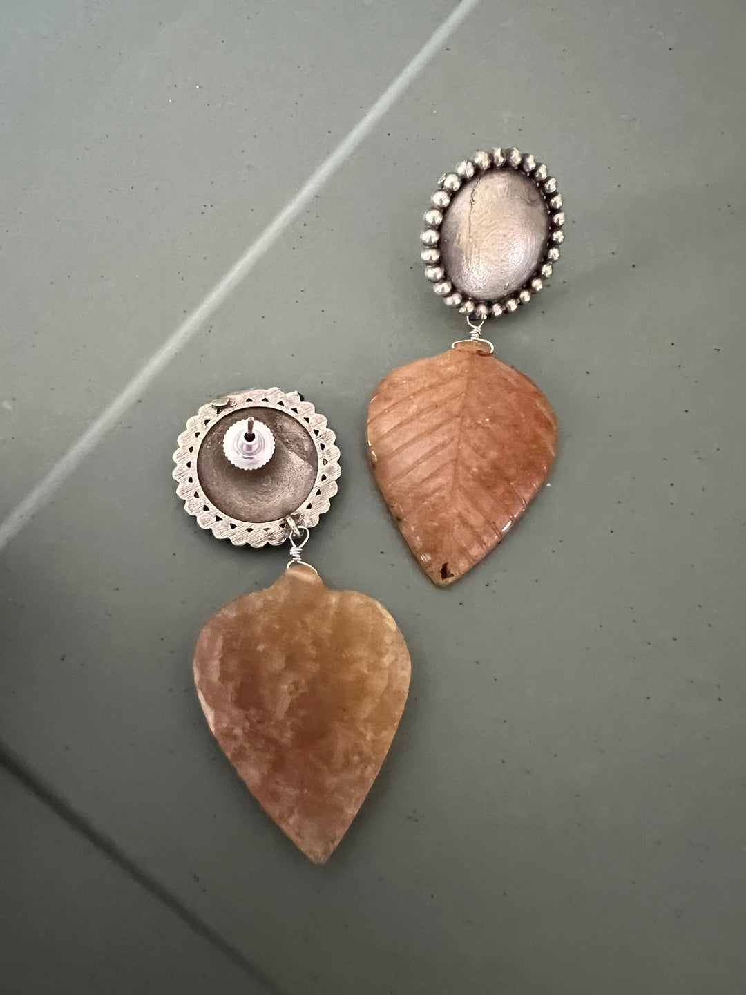 Carved Stone Tribal Earrings - Premium Quality, Exquisite Craftsmanship