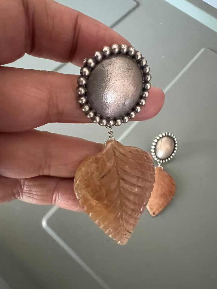 Carved Stone Tribal Earrings - Premium Quality, Exquisite Craftsmanship