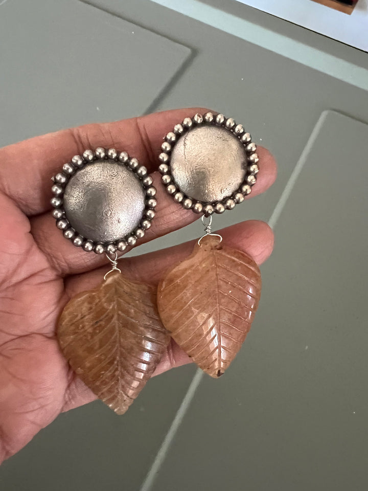 Carved Stone Tribal Earrings - Premium Quality, Exquisite Craftsmanship