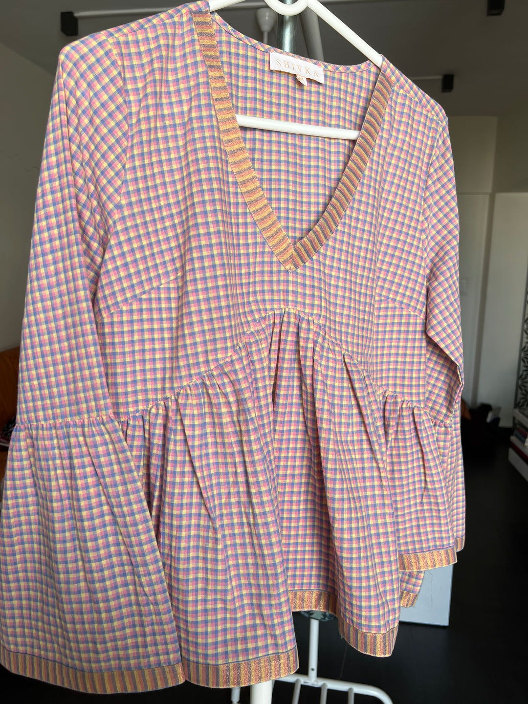 Checkered Cotton Top