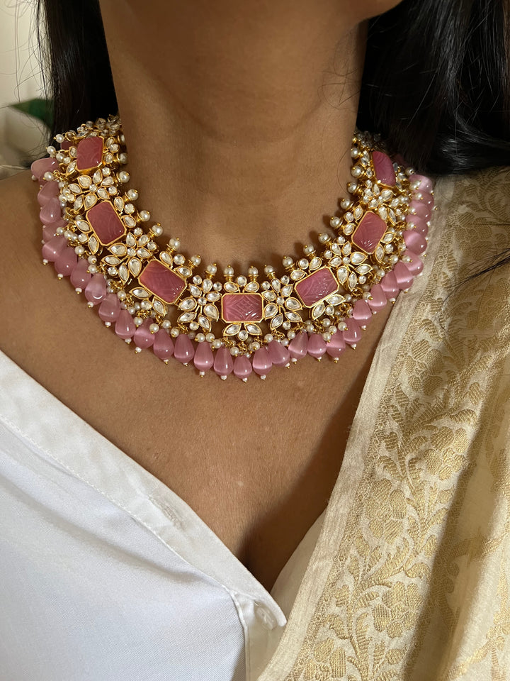 Royal Bridal Choker Necklace with Earrings and Maangtikka