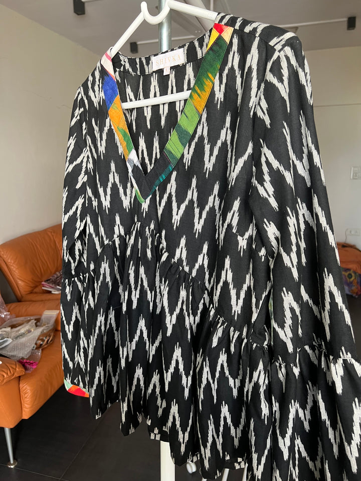 Ikat Print Cotton Top