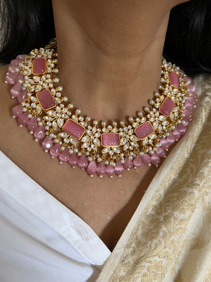 Royal Bridal Choker Necklace with Earrings and Maangtikka