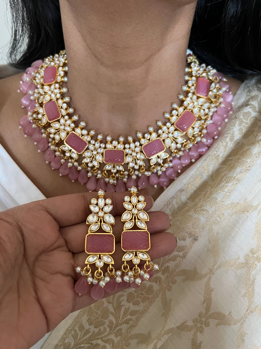 Royal Bridal Choker Necklace with Earrings and Maangtikka