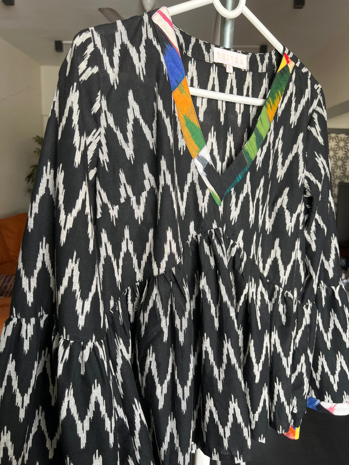 Ikat Print Cotton Top
