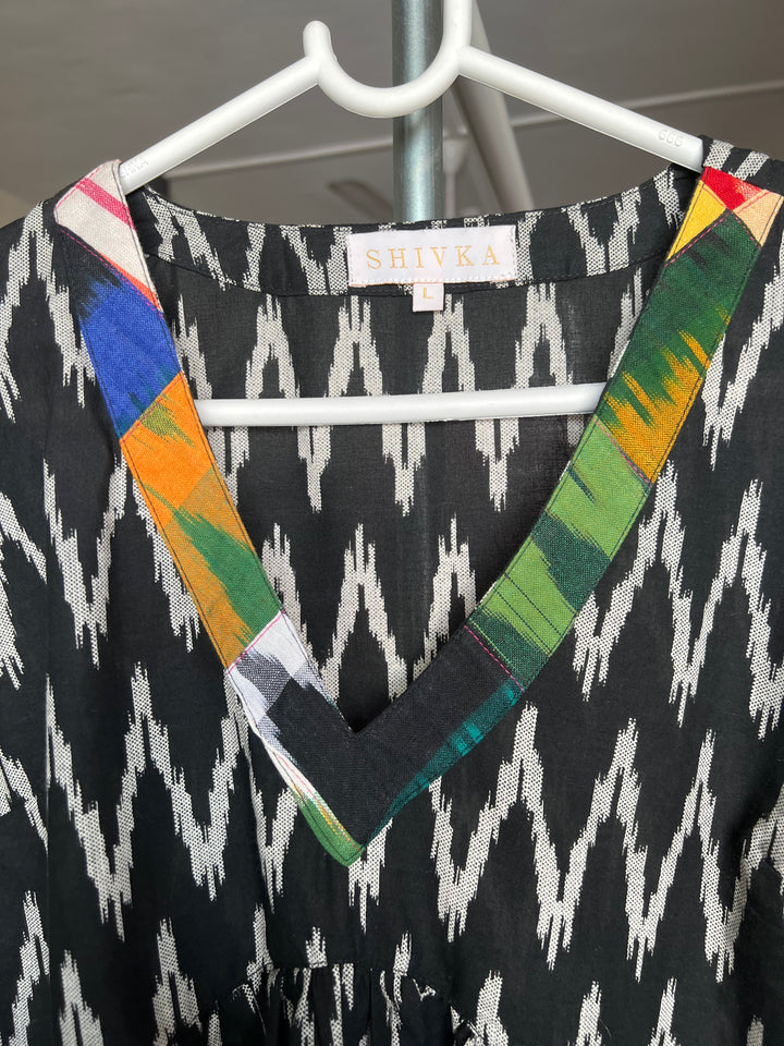 Ikat Print Cotton Top