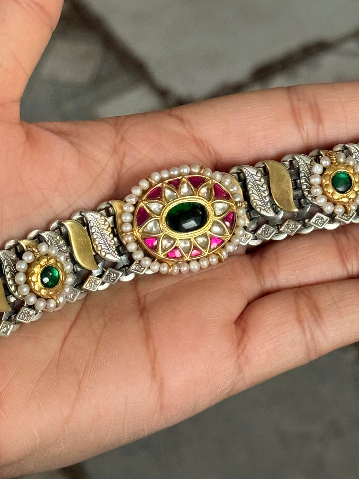 Handmade Vintage Victorian 925 Silver Bracelet