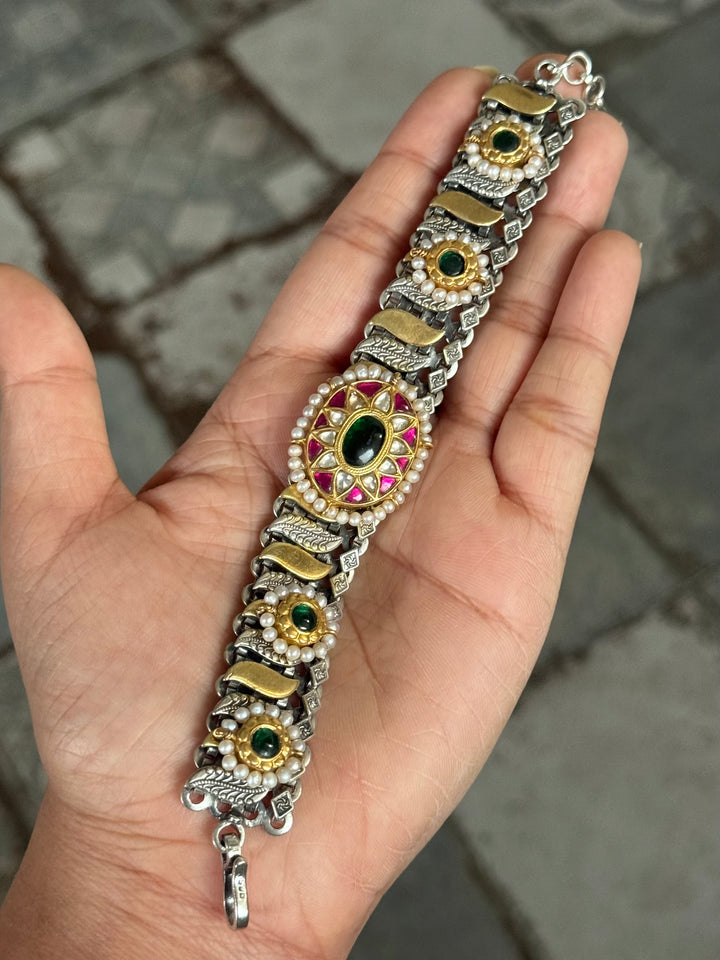 Handmade Vintage Victorian 925 Silver Bracelet