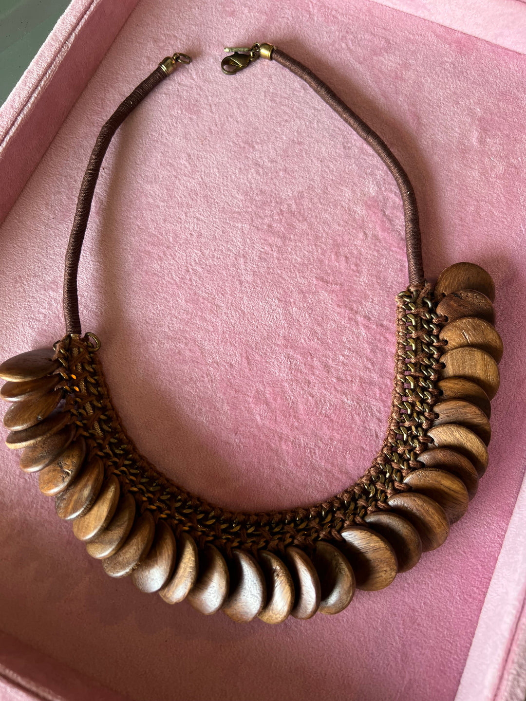 Authentic African Wood Chip Necklace