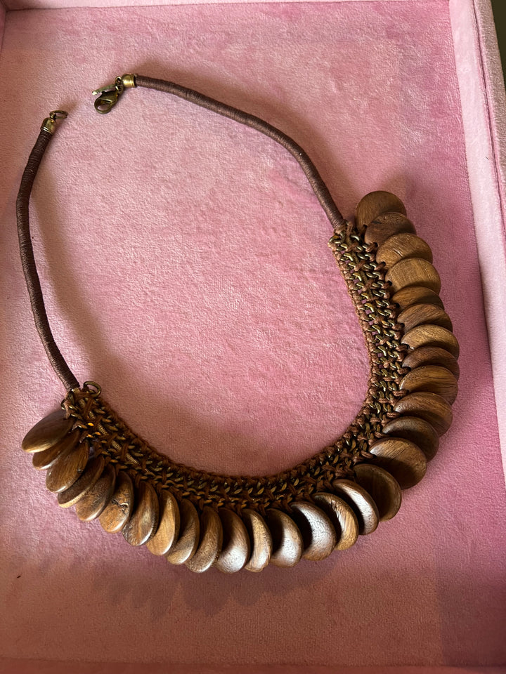 Authentic African Wood Chip Necklace