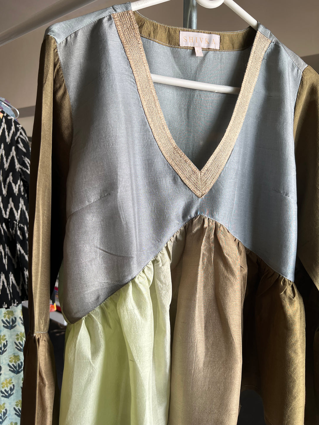 Shaded Silk Top/ Pleated Top/ Western Wear/ Stylish Top