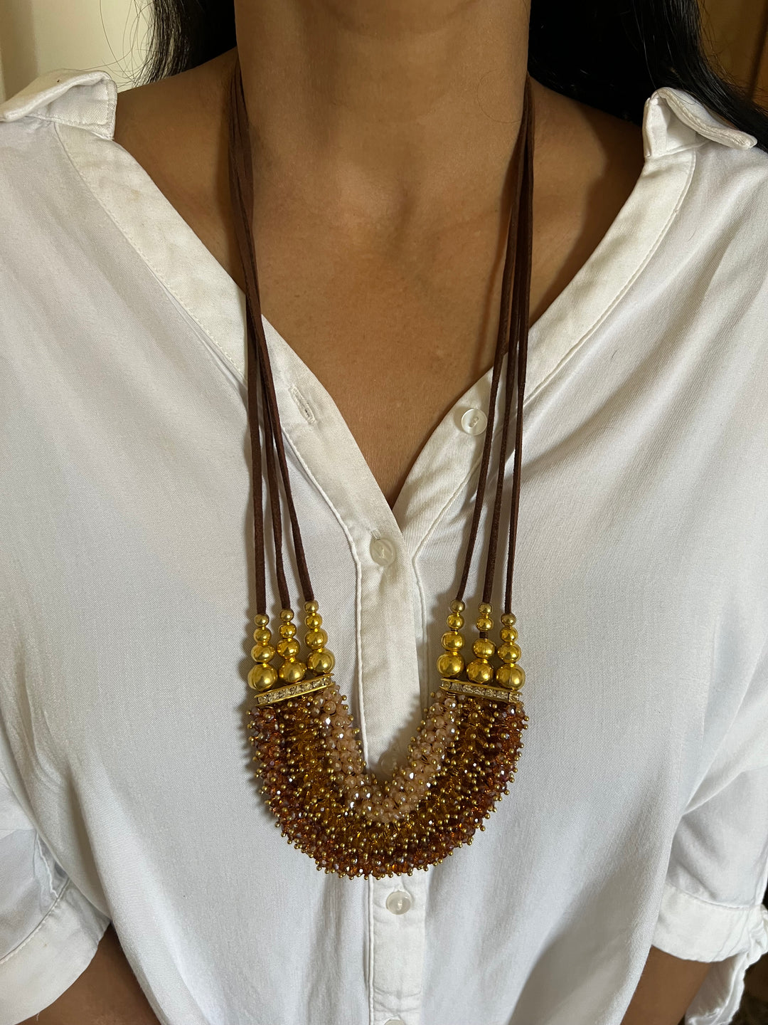 Dazzling Three-Layered Necklace