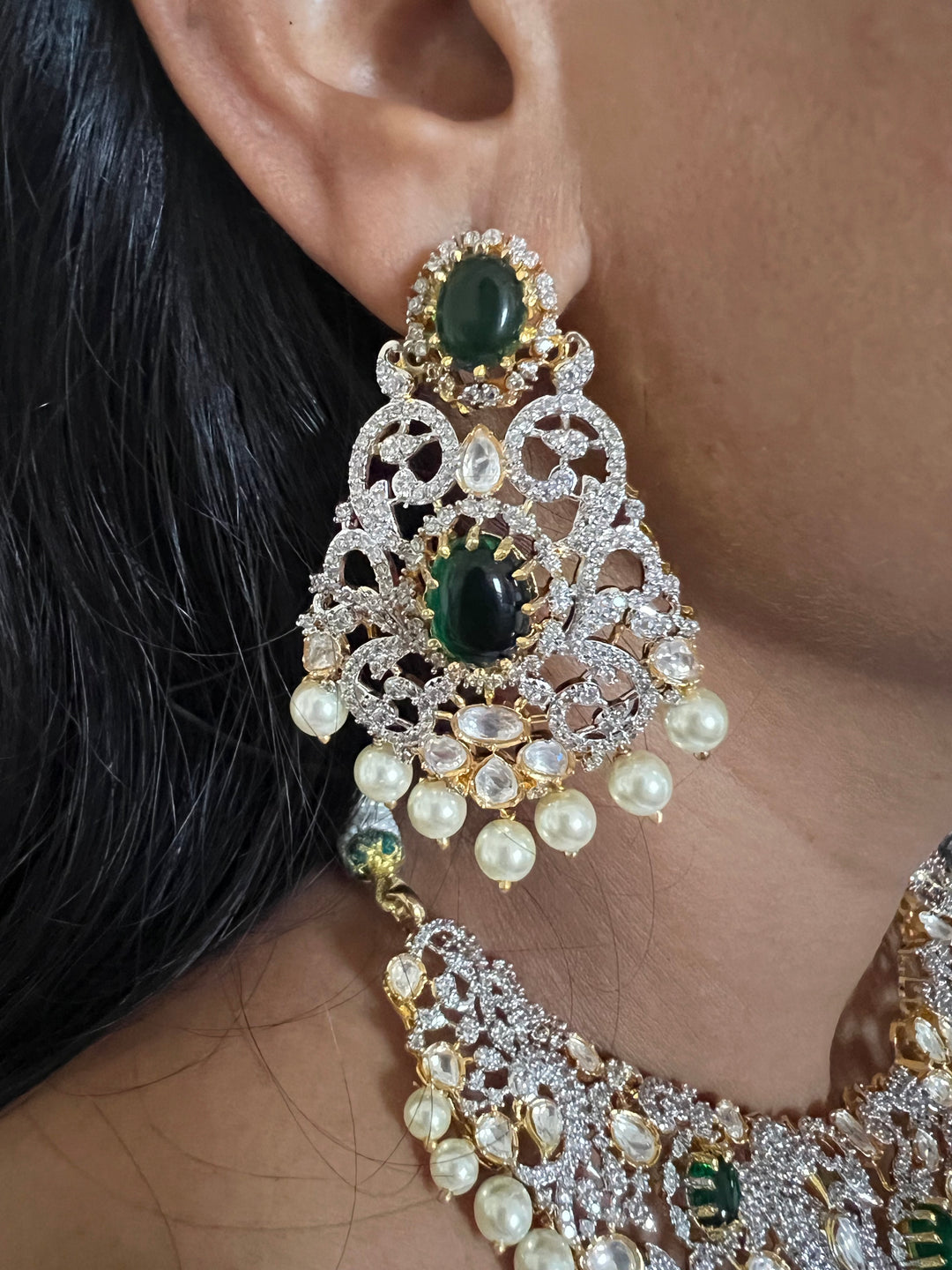 Victorian Elephant Design Necklace with Statement Studs