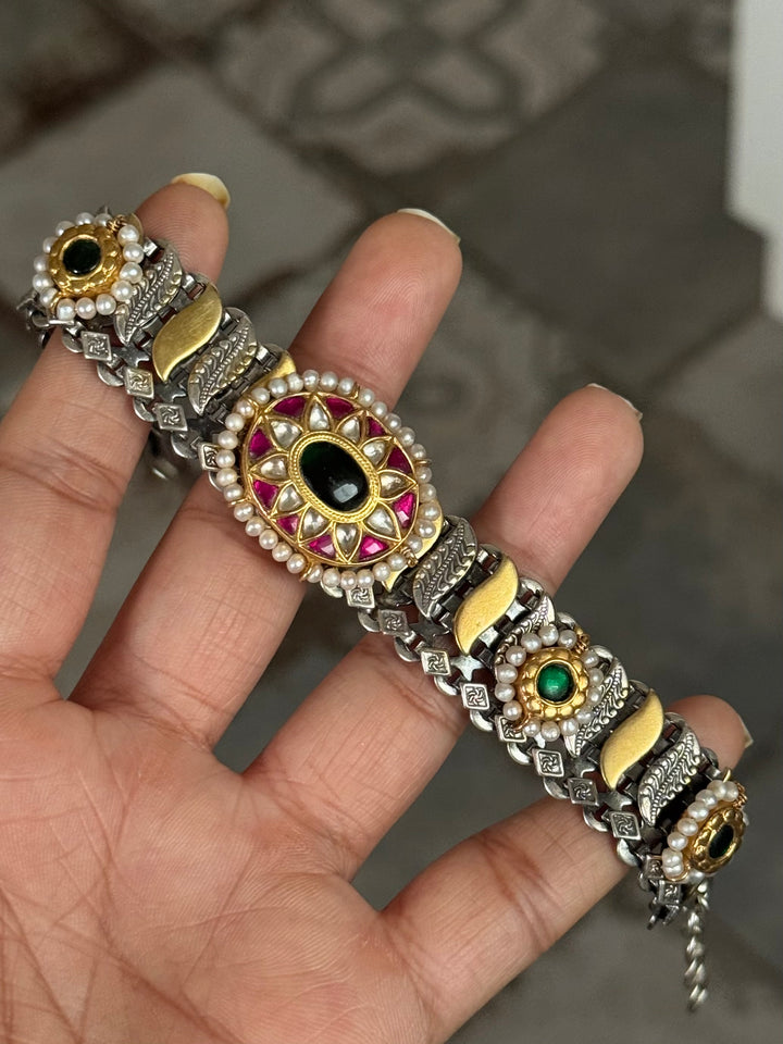 Handmade Vintage Victorian 925 Silver Bracelet