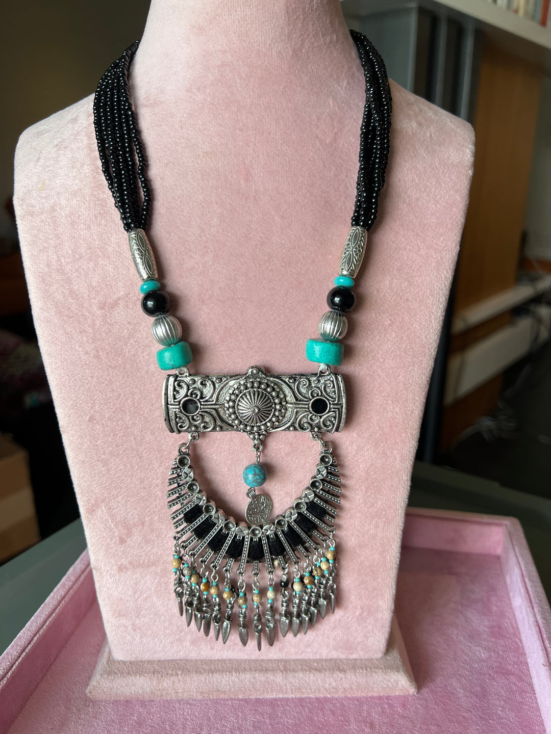 Exquisite Tribal Brass Necklace