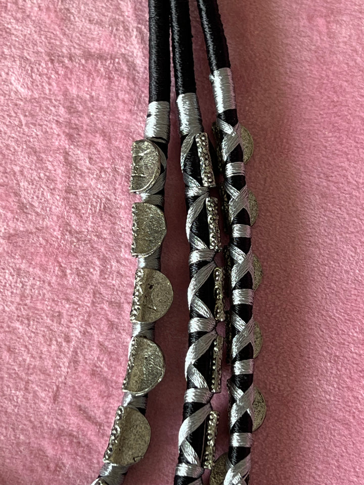 Exquisite Embroidered Tribal Brass Necklace