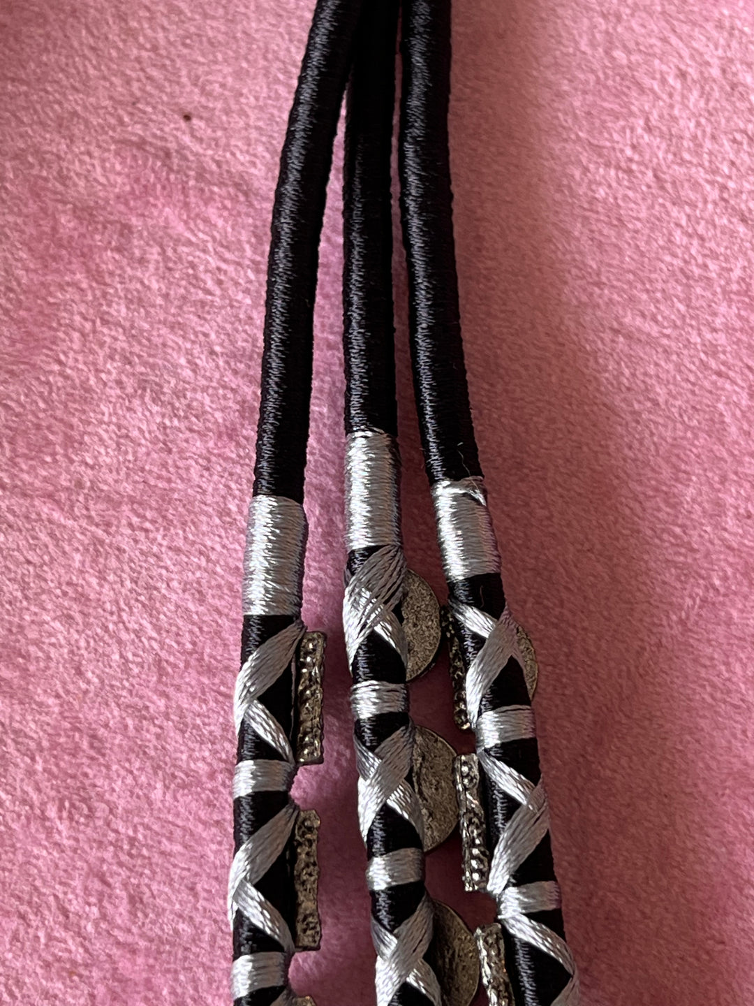 Exquisite Embroidered Tribal Brass Necklace