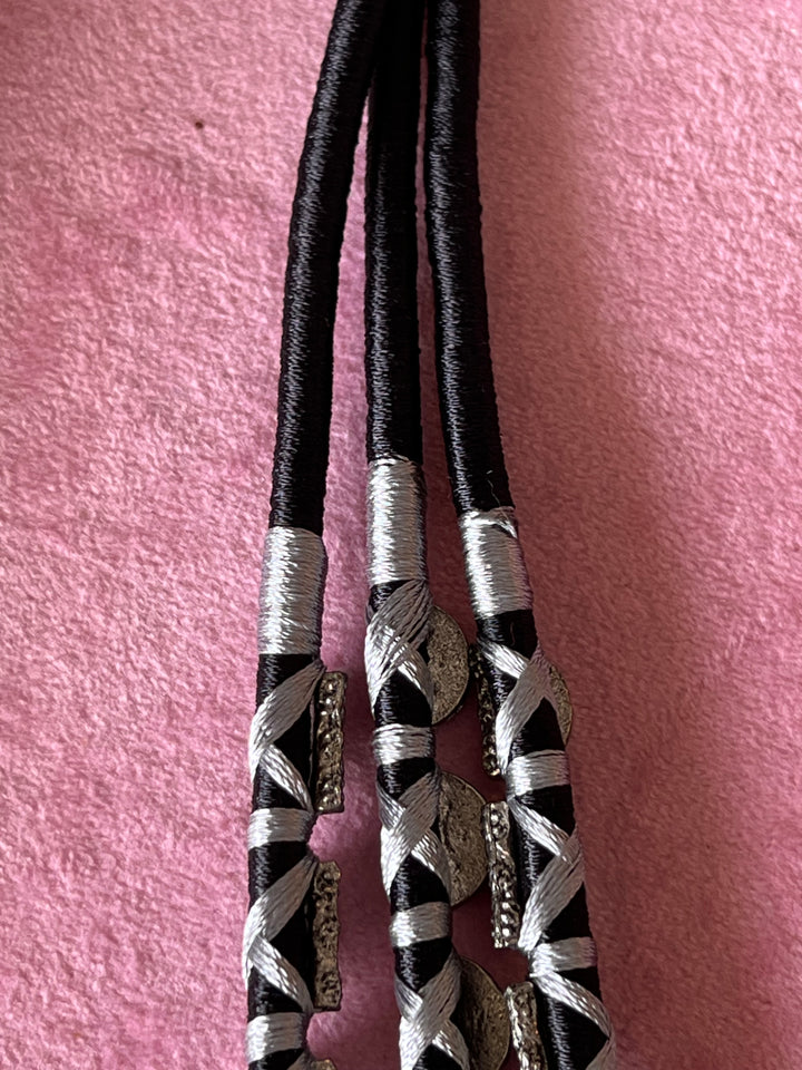 Exquisite Embroidered Tribal Brass Necklace