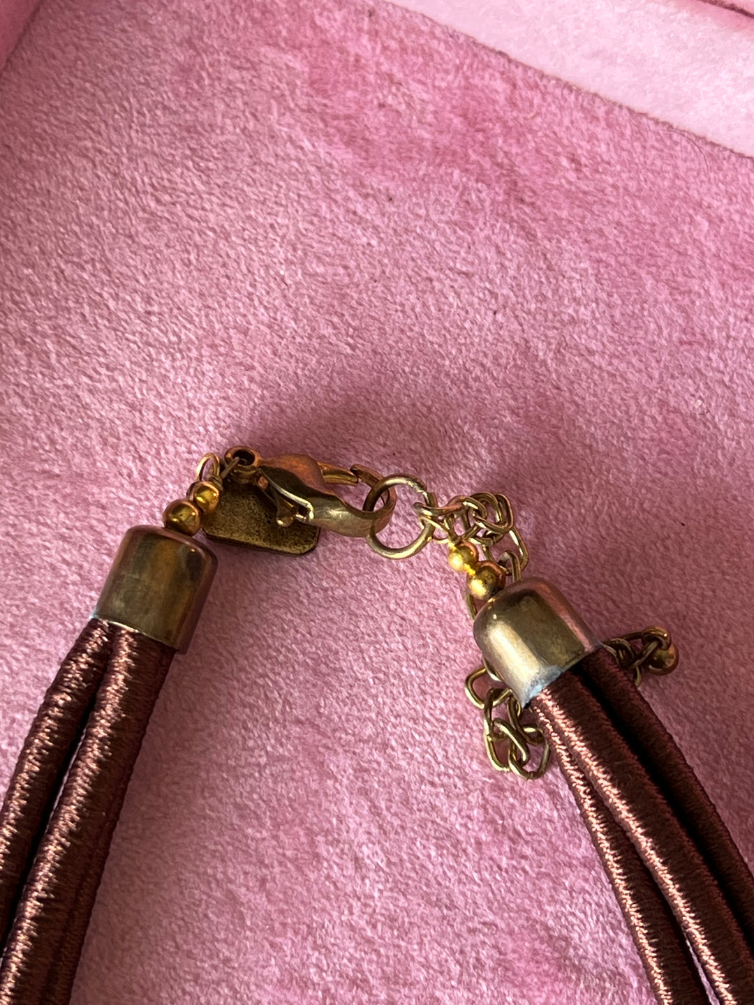 Exquisite Embroidered Tribal Brass Necklace