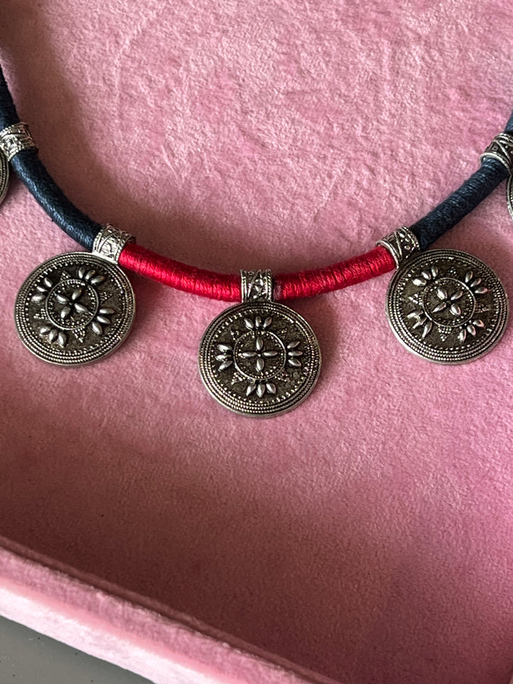 Artisanal Tribal Coin Brass Necklace