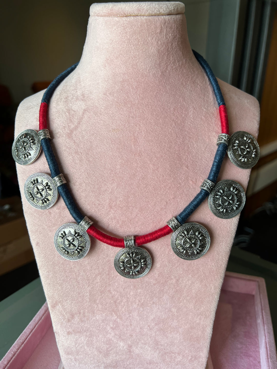 Artisanal Tribal Coin Brass Necklace