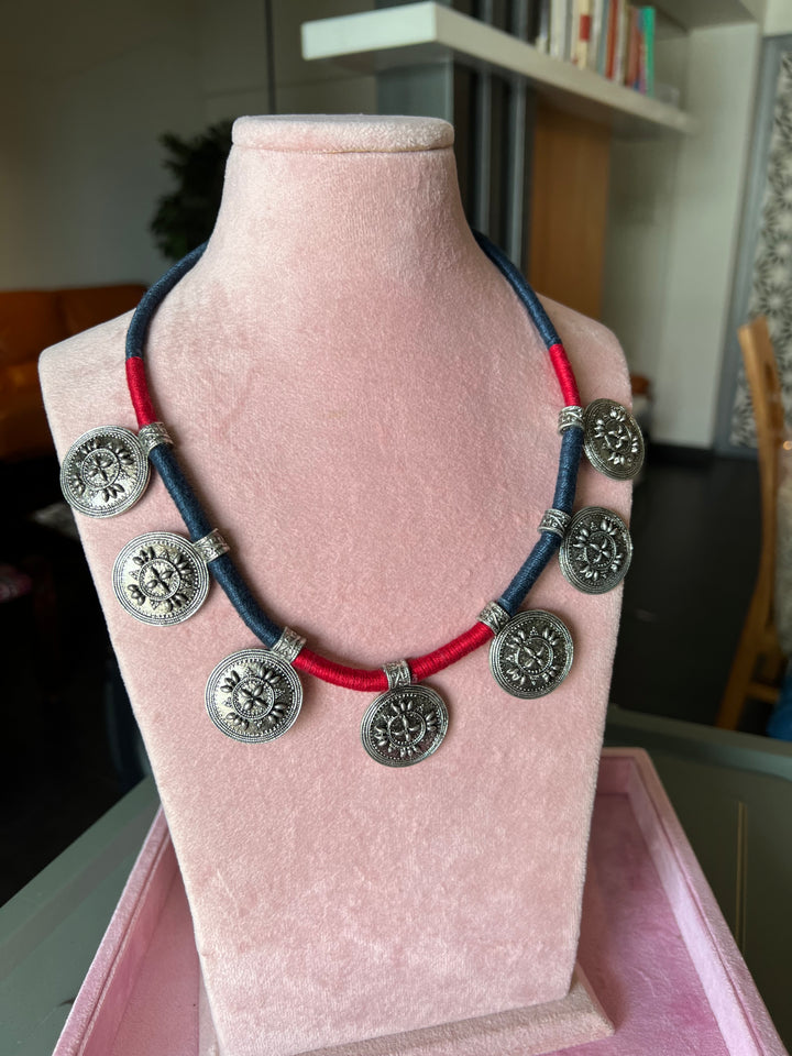 Artisanal Tribal Coin Brass Necklace