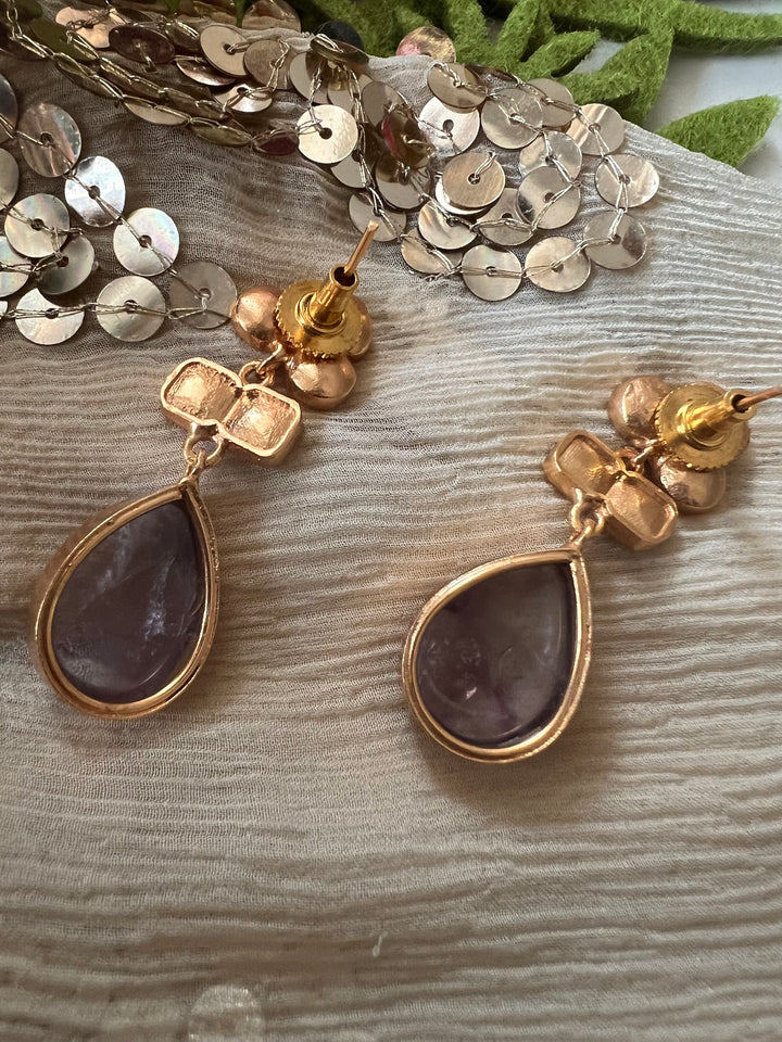 Royal Raga Amethyst Kundan Necklace Set | Amethyst Kundan Necklace Set