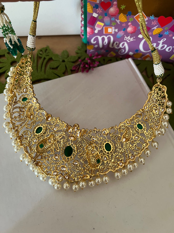 Victorian Elephant Design Necklace with Statement Studs