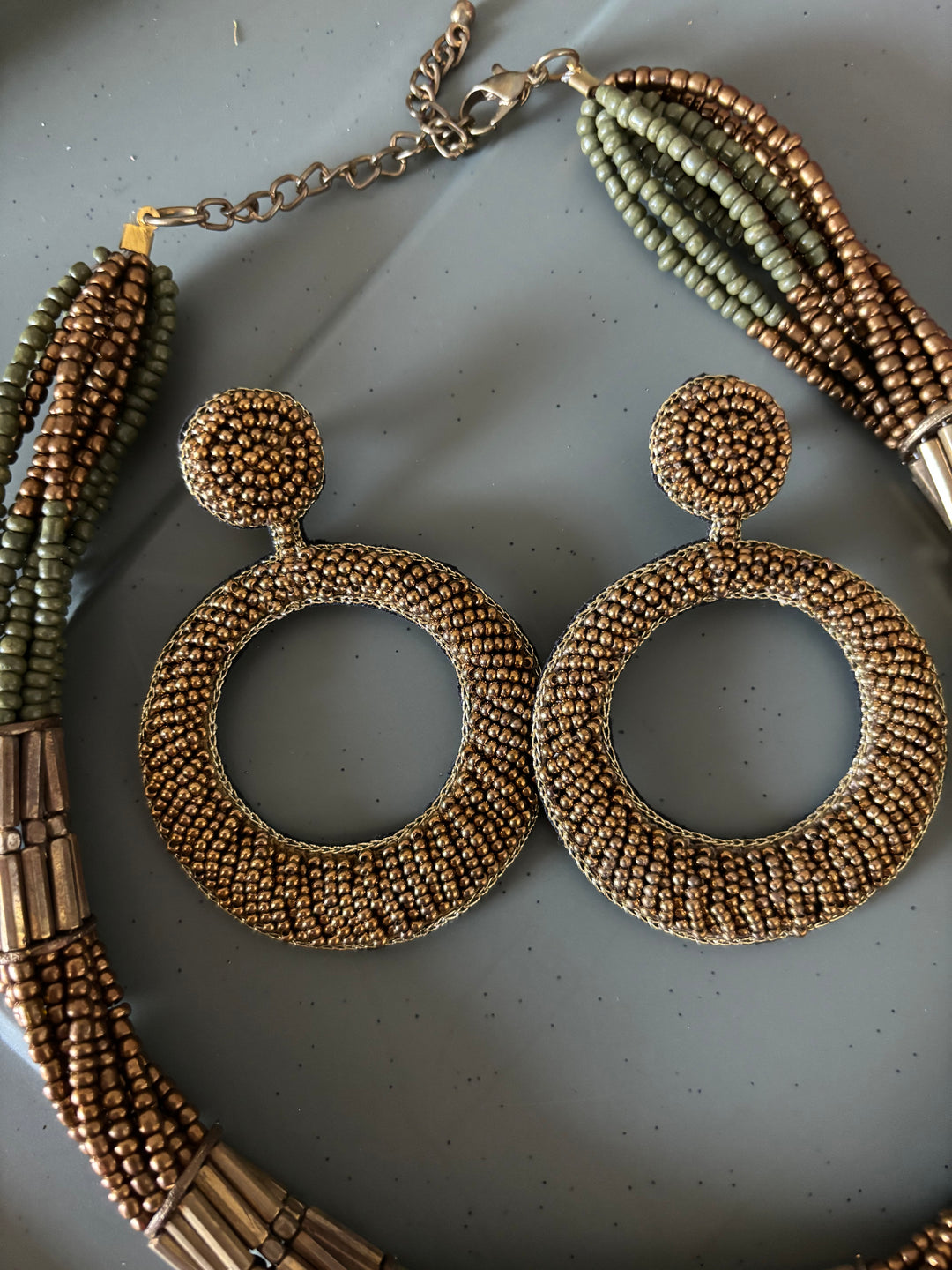 Antique Gold Beads Necklace Set - Unmatched Quality and Style