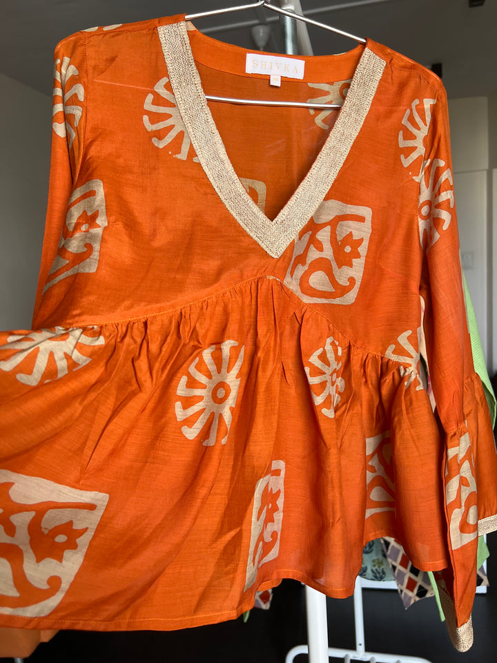 Silk Top/ Pleated Top/ Western Wear/ Stylish Top