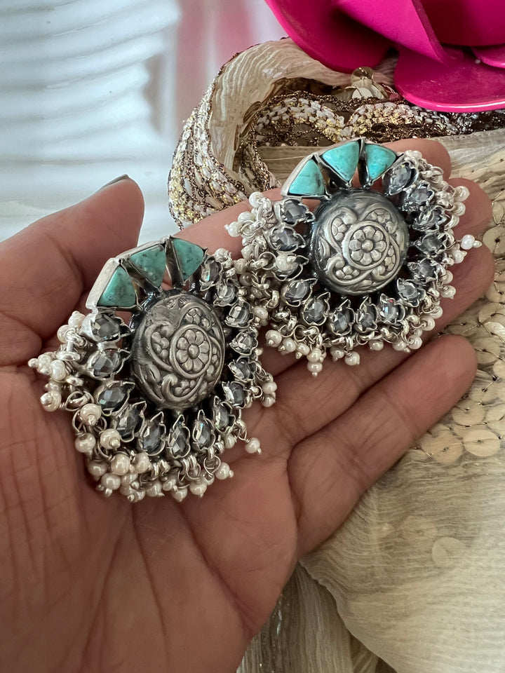 Turquoise Pearl Studs - Premium Quality, Exquisite Craftsmanship