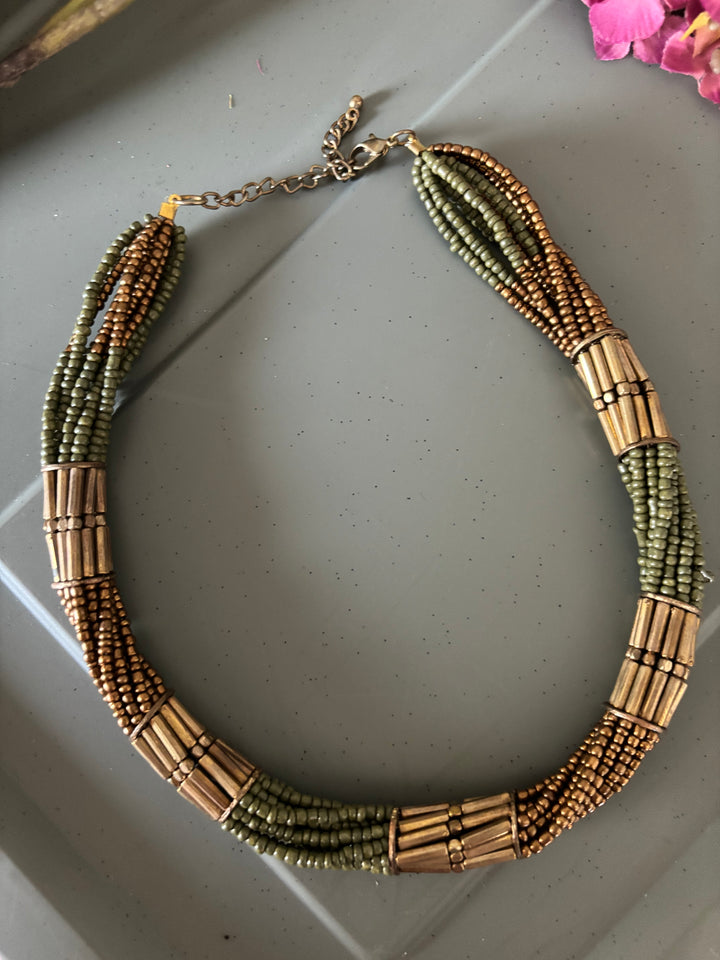 Antique Gold Beads Necklace Set - Unmatched Quality and Style
