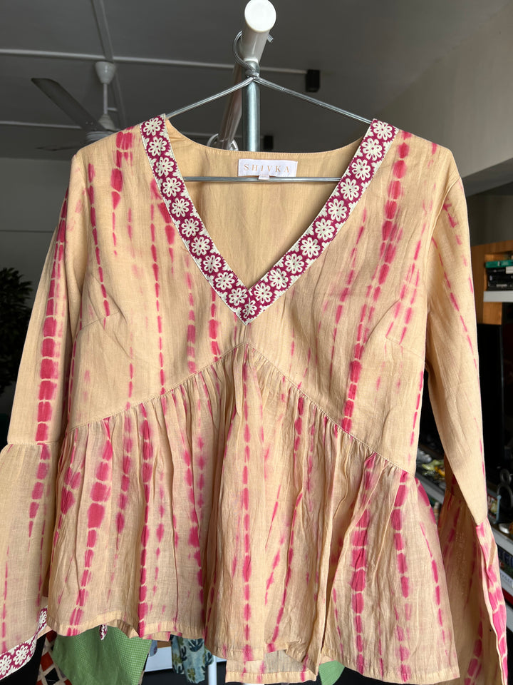 Tie & Dye Top/ Pleated Top/ Western Wear/ Stylish Top