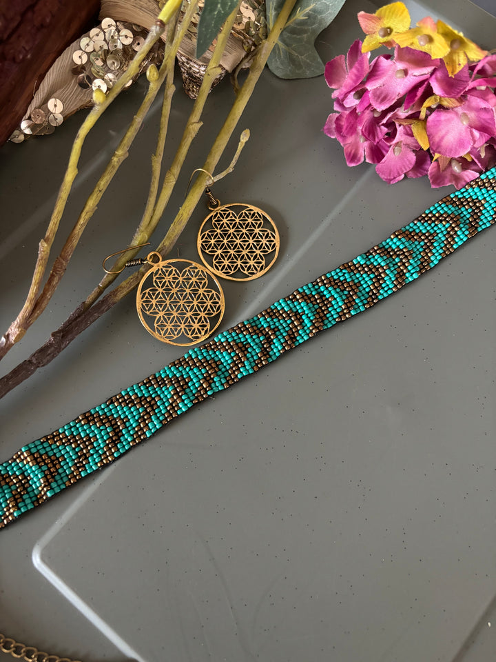 Beaded Choker with Hoops - Unmatched Quality and Style