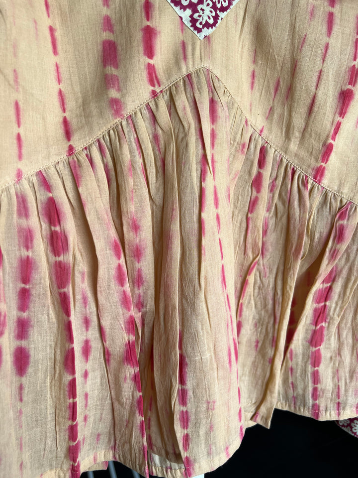 Tie & Dye Top/ Pleated Top/ Western Wear/ Stylish Top