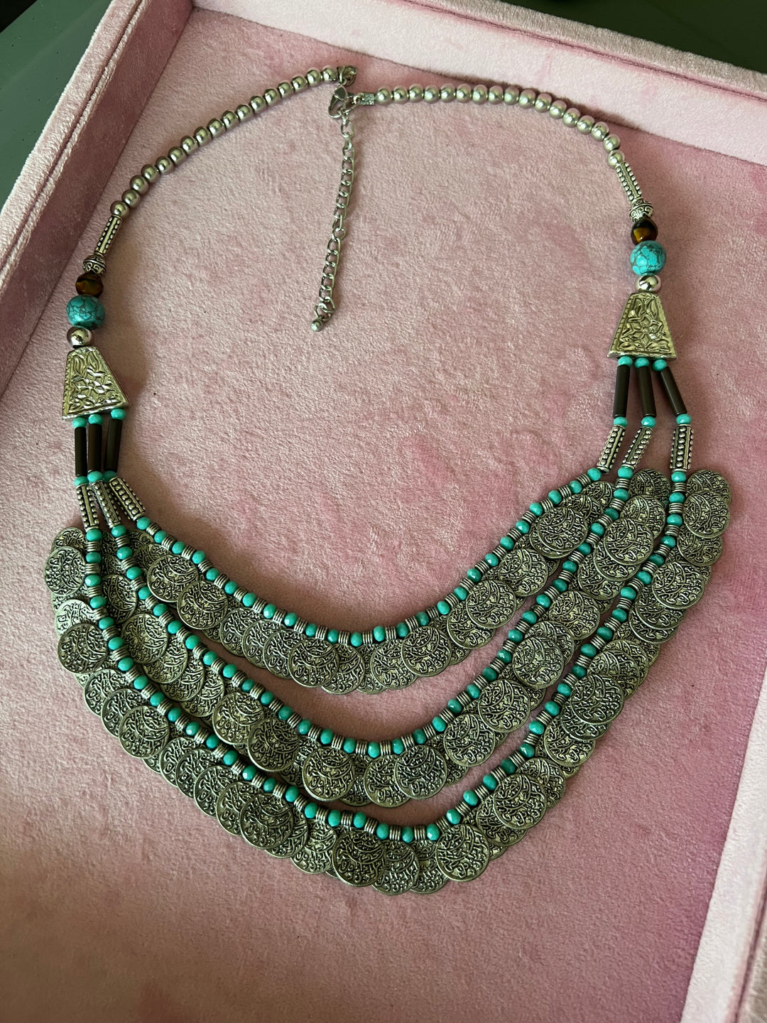 Artisanal Tribal Coin Brass Necklace