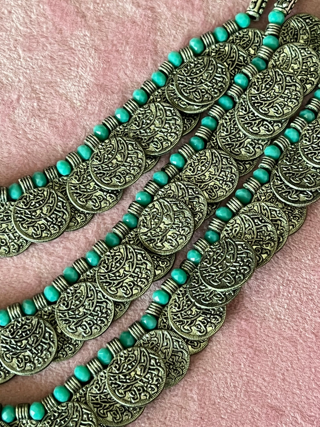 Artisanal Tribal Coin Brass Necklace