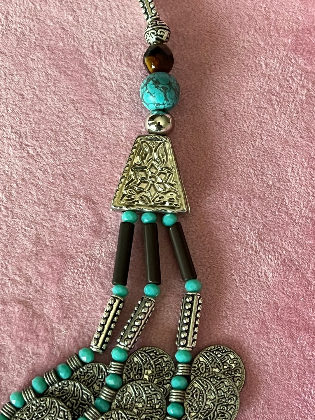 Artisanal Tribal Coin Brass Necklace