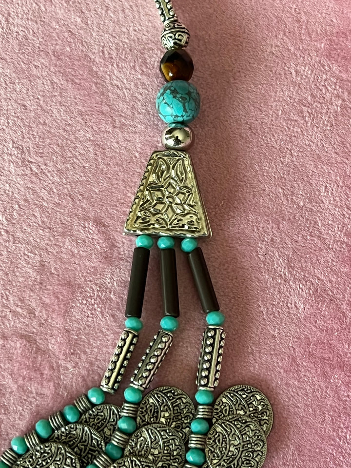 Artisanal Tribal Coin Brass Necklace