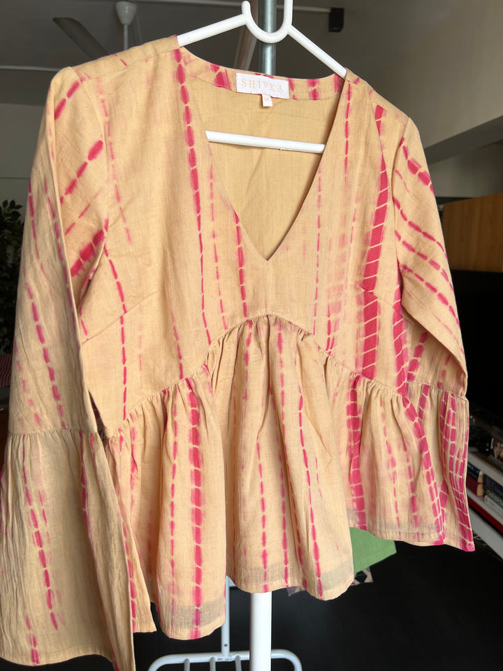 Tie & Dye Top/ Pleated Top/ Western Wear/ Stylish Top