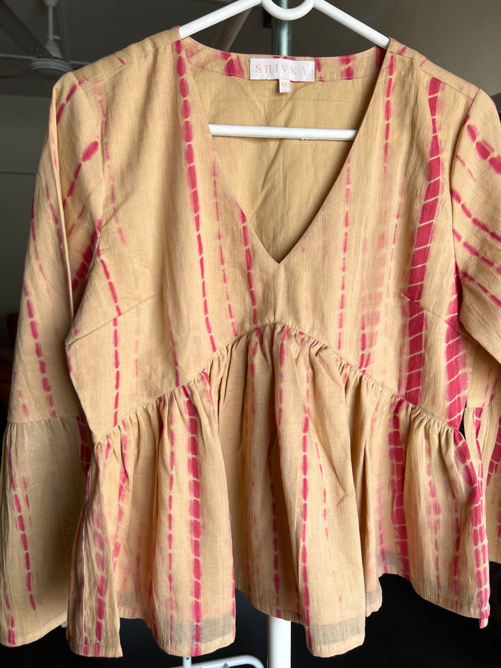 Tie & Dye Top/ Pleated Top/ Western Wear/ Stylish Top