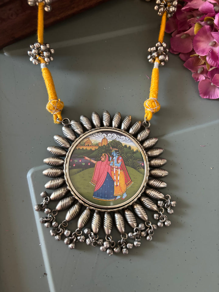 Antique Hand Painted Necklace - Premium Quality Craftsmanship