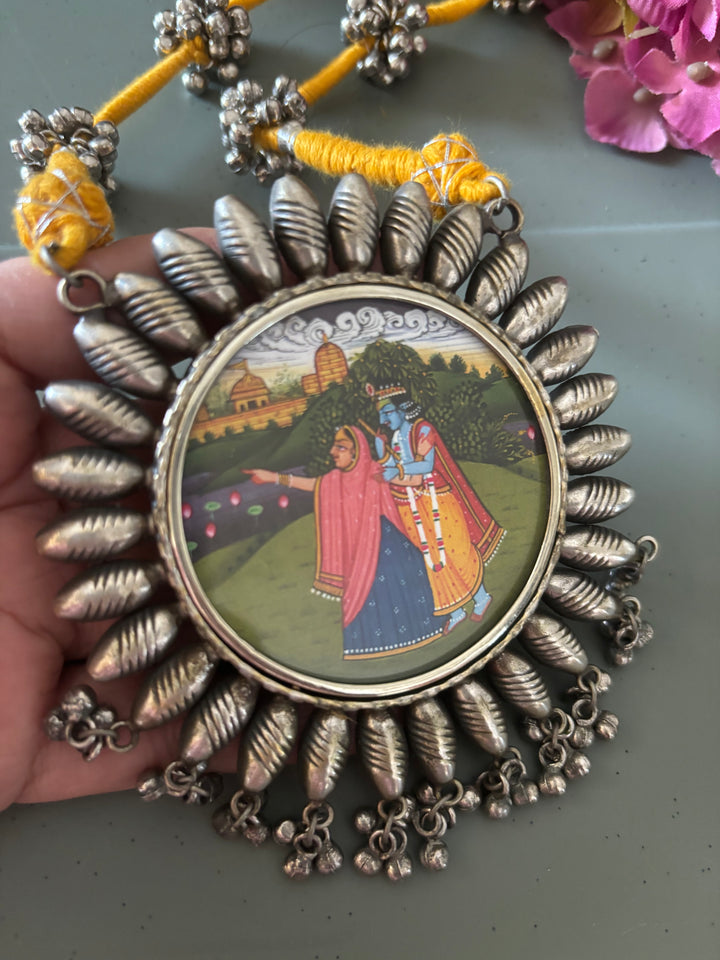 Antique Hand Painted Necklace - Premium Quality Craftsmanship